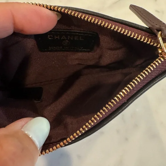 Copy Chanel Black Quilted Leather Coin Pouch - Picture 7 of 7